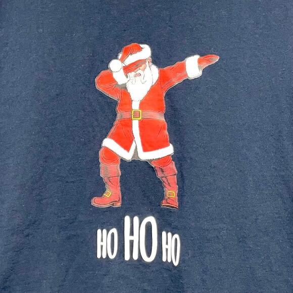 Denim & Flower Ricky Singh Navy Blue Santa Hohoho T size L The Perfect Gift - Picture 2 of 7